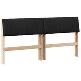 Upholstered Headboard Black 150 cm Solid Pine Wood 879226