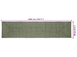 Area Rugs Rectangular Olive Green 80 x 200 cm Jute 42010451
