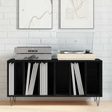 Record Cabinet Black Oak 100 x 38 x 48 cm Engineered Wood 862904