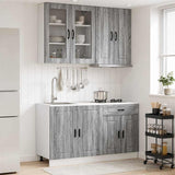 Kitchen Unit PORTO 4 pcs Grey Sonoma Engineered Wood 3438341