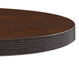 Bistro Table Dark Brown, Black MDF, Steel Compact Round Modern 286419
