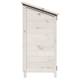 Garden Shed with Roof White 59 x 56 x 113.5 cm Solid Fir Wood 42033437