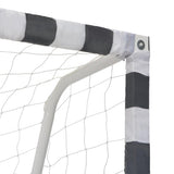 Soccer Goal 300x200x90 cm Metal Black and White 91954