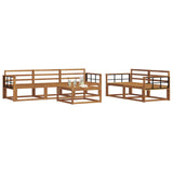 Outdoor Sofa Set 6 pcs Natural Solid Acacia Wood 3367202