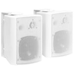 ZNTS Wall-mounted Stereo Speakers 2 pcs White Indoor Outdoor 80 W 70161