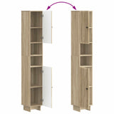 2 Piece Bathroom Cabinet Set EDE Sonoma Oak Engineered Wood 3417497