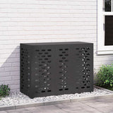 Air Conditioner Cover Black 110 x 50 x 80 cm Steel 865904