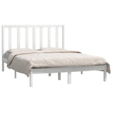 Bed Frame without Mattress White 140x190 cm Solid Wood Pine 3106619
