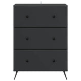 Drawer Cabinet Black 66 x 34.5 x 90 cm Engineered Wood 895526