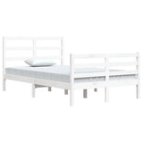 Bed Frame without Mattress White Solid Wood Pine 120x200 cm 3105002