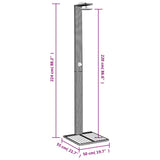 Outdoor Shower Black 50x55x224 cm Poly Rattan and Acacia Wood 368206