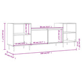 TV Cabinet Smoked Oak 160x35x55 cm Engineered Wood 831337