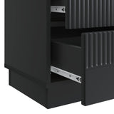 Bedside Cabinet Black 62 x 34.5 x 44.5 cm Engineered Wood 895236