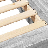 Bed Frame without Mattress Grey Sonoma 140x200 cm 3281194