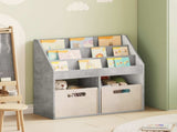Kids Bookshelf with Storage Concrete Grey 72.5 x 29.5 x 69 cm 892382