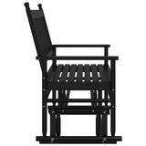 Glider Bench Black 118x70x104.5 cm Solid Wood Poplar 4008866