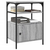 Printer Stand 3-Tier Grey Sonoma 50x40x76 cm Engineered Wood 842294