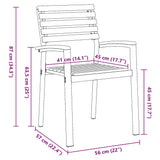 Garden Dining Set 7 pcs Grey and brown Solid acacia wood 3284348