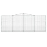 Arched Gabion Baskets 6 pcs 400x50x140/160 cm Galvanised Iron 3147026