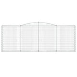 Arched Gabion Baskets 6 pcs 400x50x140/160 cm Galvanised Iron 3147026