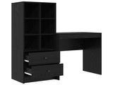 Desk with Drawer with Shelf with Storage 2 pcs Black Oak 3337306