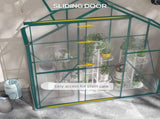 6 x 2.5ft Polycarbonate Greenhouse Walk-In Green House with Rain Gutter, Sliding Door, Window, T3398P323960