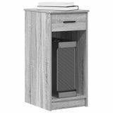 Computer Tower Stand with Drawer Grey Sonoma 35x45x77 cm 858745