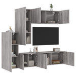 5 Piece TV Wall Units Grey Sonoma Engineered Wood 3216494
