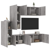 5 Piece TV Wall Units Grey Sonoma Engineered Wood 3216494