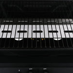 Gas BBQ Grill with 3-layer Side Table Black 47390