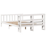 Bed Frame without Mattress White 150x200 cm King Size Solid Wood Pine 3305764