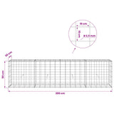 Gabion with 3.5 mm Wire and 10x10 cm Mesh 200x30x50 cm 3463174