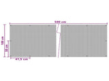 Balcony Screen with Eyelets Black 42032654