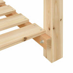 Garden Planter Beige 90 x 90 x 76.5 cm Solid fir wood 42006578