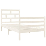 Bed Frame without Mattress White 90x190 cm Single Single Solid Wood 3101249