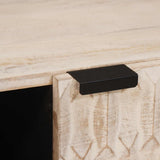 Coffee Table White 80 x 50 x 40 cm Solid Mango Wood 4017868