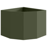 Corner Planter Olive green 45 x 45 x 35 cm Steel 883650