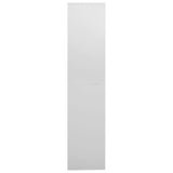 Office Cabinet Light Grey 90x40x180 cm Steel and Tempered Glass 335939