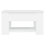 Coffee Table White 79x49x41 cm Engineered Wood 809710