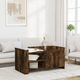 Coffee Table Smoked Oak 100x50x50 cm Engineered Wood 848364