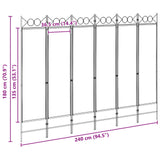6-Panel Room Divider Beige 240 x 180 cm Fabric 42039192