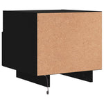 ZNTS Bedside Cabinet with LED Lights Black 40x39x37 cm 836800