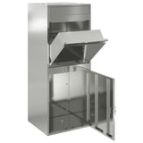Parcel Drop Box Silver 47.5 x 38 x 59 cm Galvanised Steel 874938