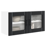 Wall Glass Cabinet PORTO Black 80 x 31 x 40 cm Engineered Wood 885296