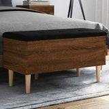 Storage Bench Brown Oak 82x42x46 cm Engineered Wood 835081