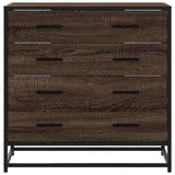 Drawer Cabinet Brown Oak 70x41x70 cm Engineered Wood 849083