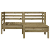 Garden Sofa 2-Seater with Footstool Impregnated Wood Pine 838025