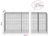 Gabion with 3.5 mm Wire and 5x10 cm Mesh 750x100x150 cm 3462945