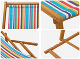 Folding Sun Lounger 2 pcs 3 Position Solid Eucalyptus Wood 3407821