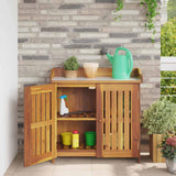 Garden Cabinet Natural 78 x 36.5 x 78cm Solid Acacia Wood 42001364